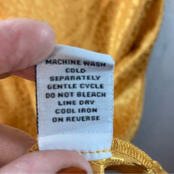 Emma Michelle Womens Cowl Neck Slip Dress Sz L Y2K Retro Golden Goddess Leopard - Picture 11 of 13